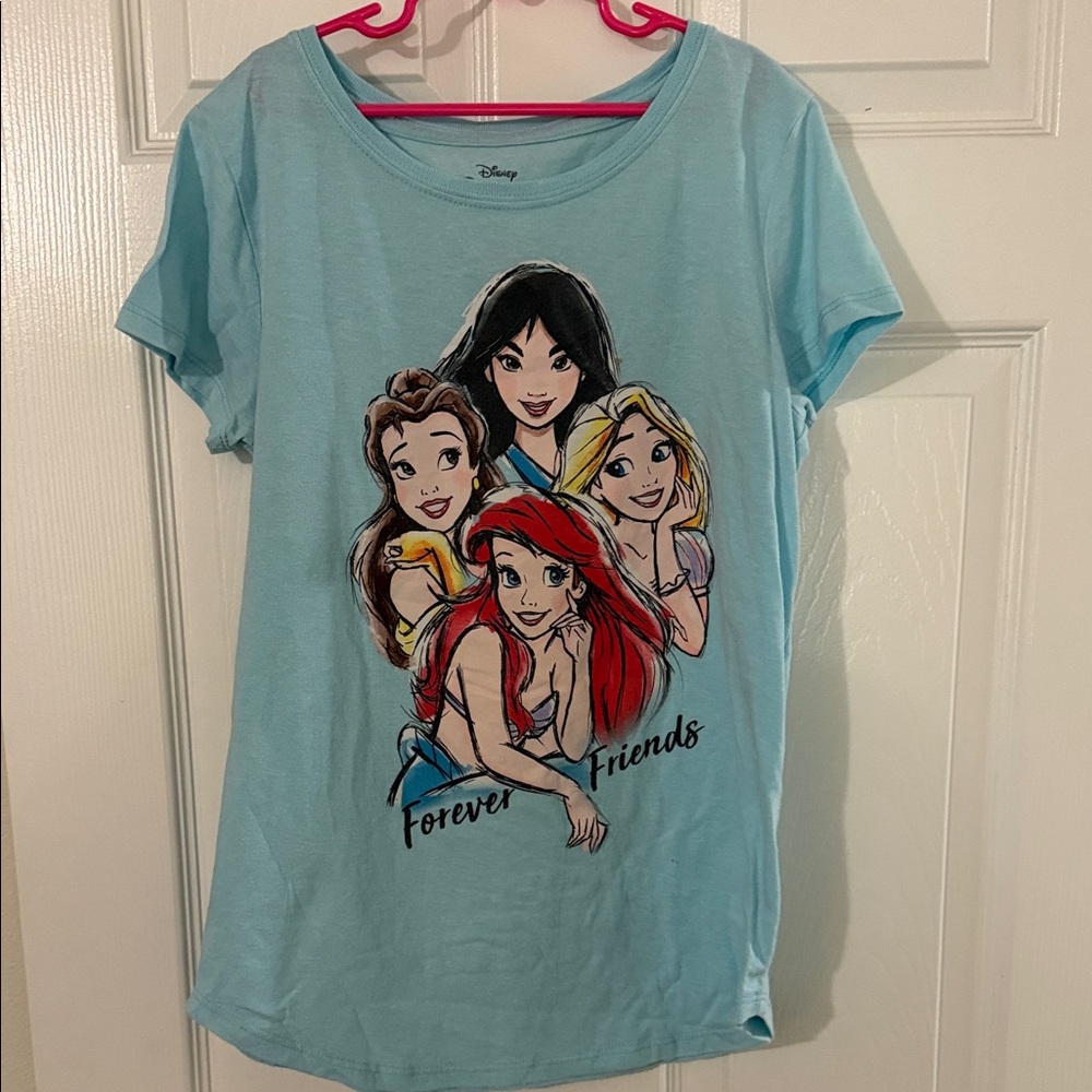 Disney Kids Light Blue Princess Friends Tee